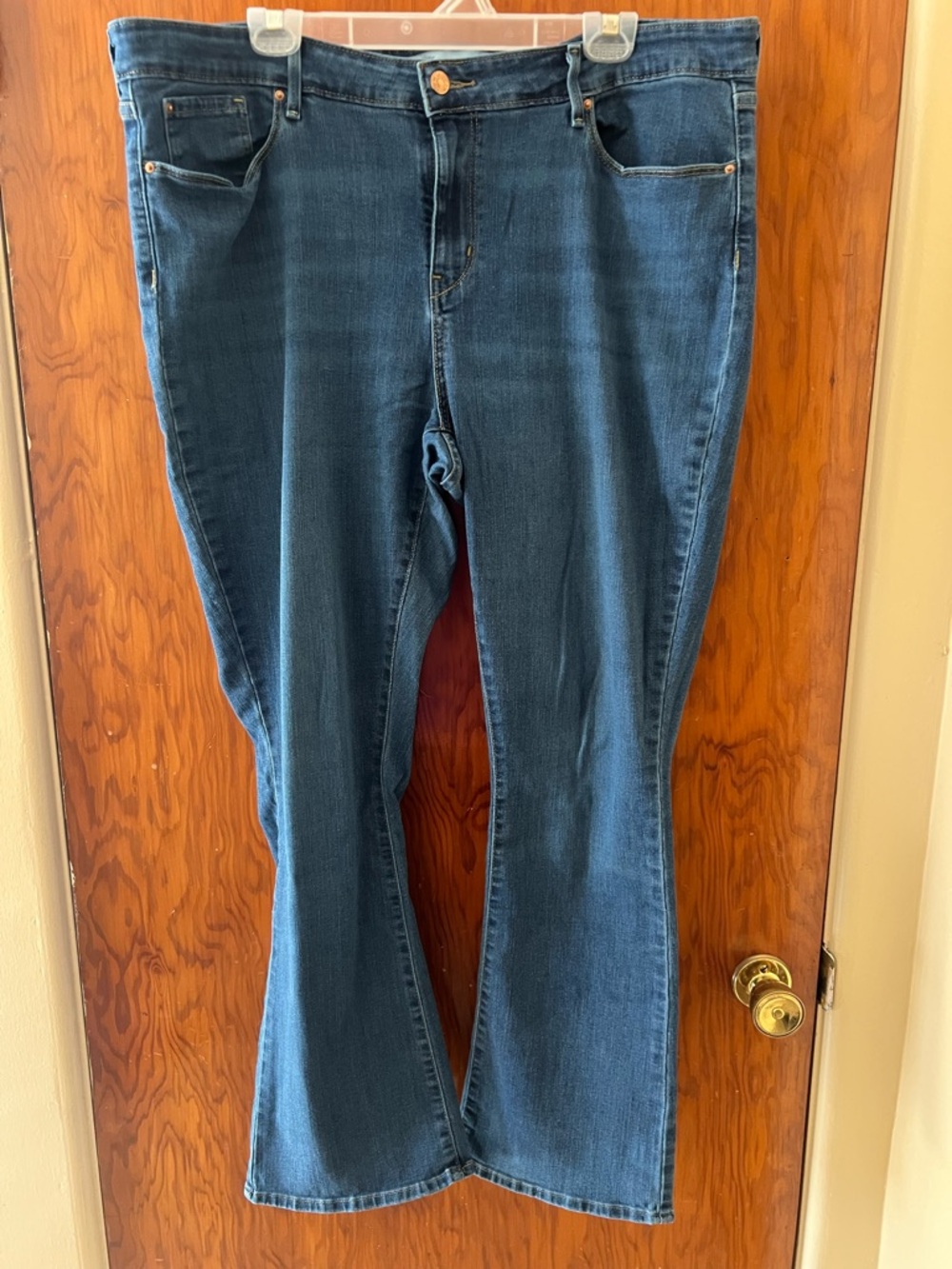 Signature by Levi Strauss Women's Dark Blue Wide Leg Jeans